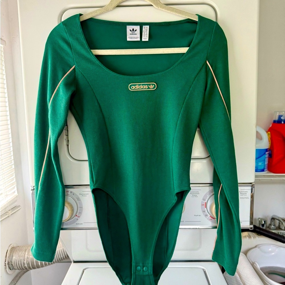 Adidas Retro Green Long Sleeve Bodysuit